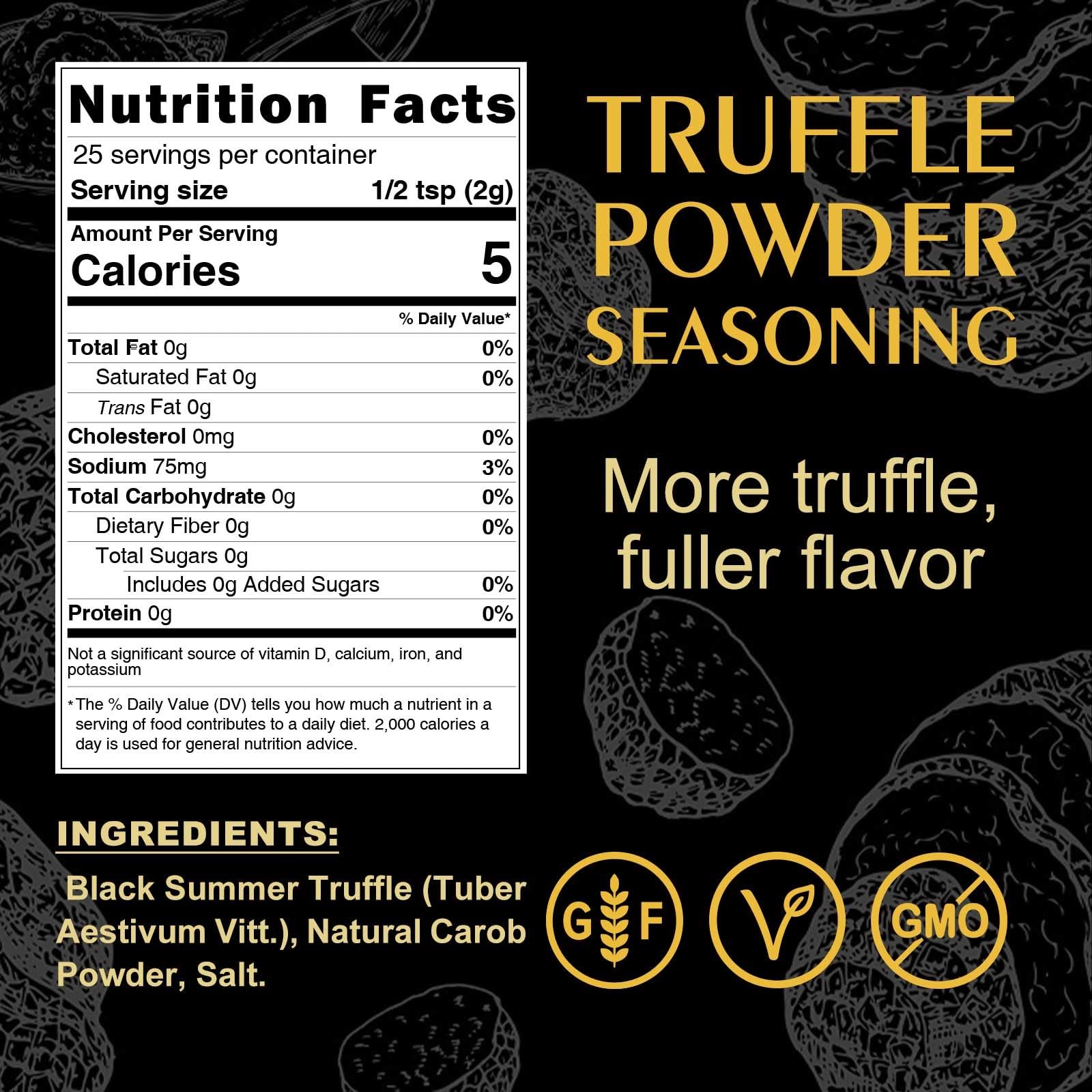 GRELIM Premium Truffle Seasoning, New Season Black 1.76 Ounce (Pack of 1)