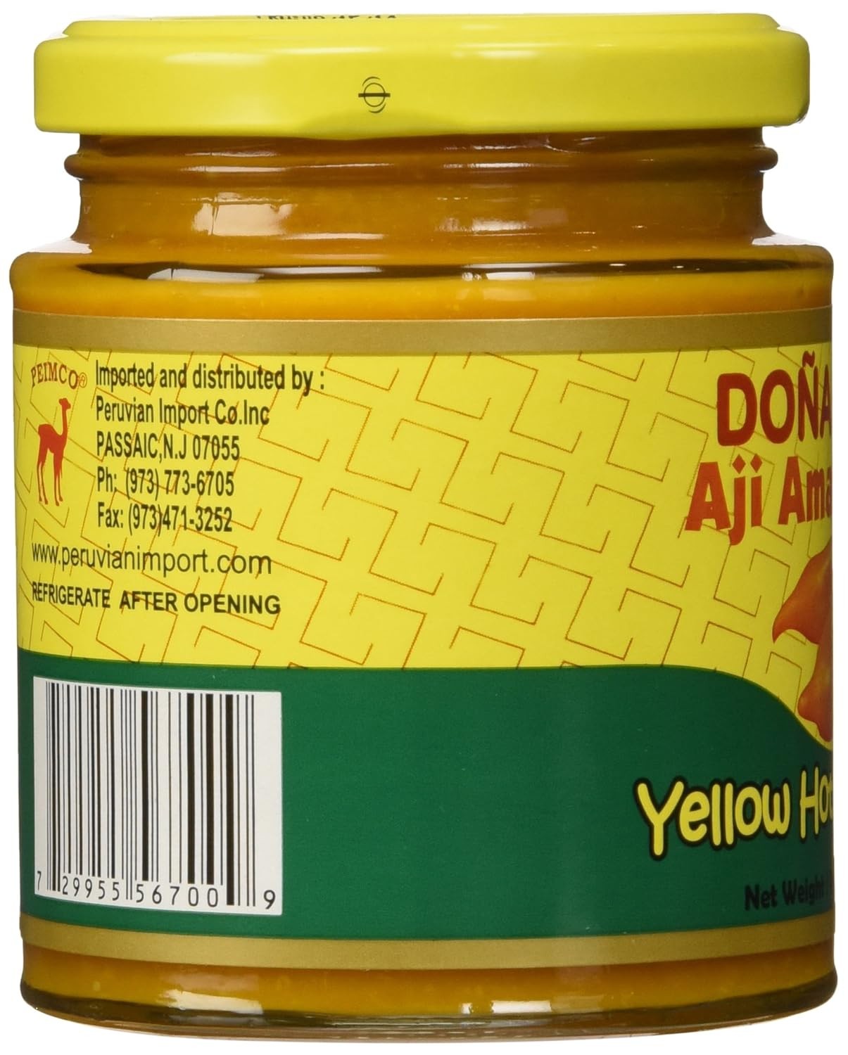 Doña Isabel Aji Amarillo Molido (Yellow Hot Pepper Paste) 7.5oz Single Bottle –