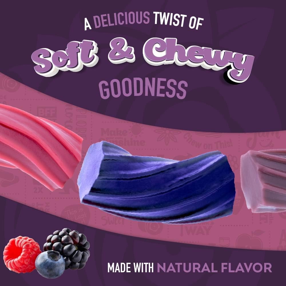 Wiley Wallaby Licorice 10 Ounce 10 Blasted Berry (Pack of 1), Purple