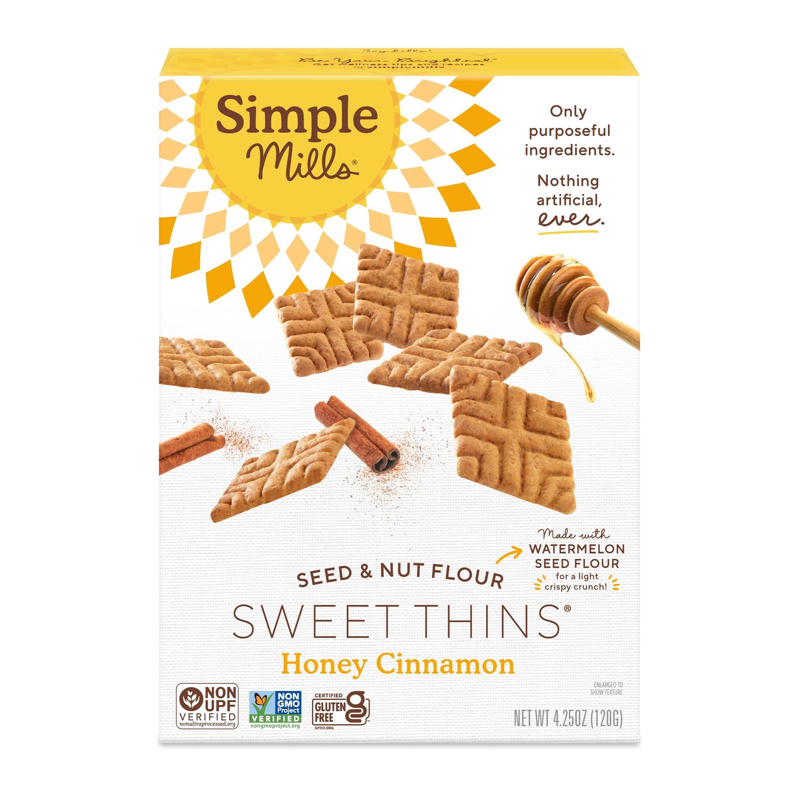 Simple Mills Honey Cinnamon Seed & Nut Flour Sweet 4.25 Ounce (Pack of 1)