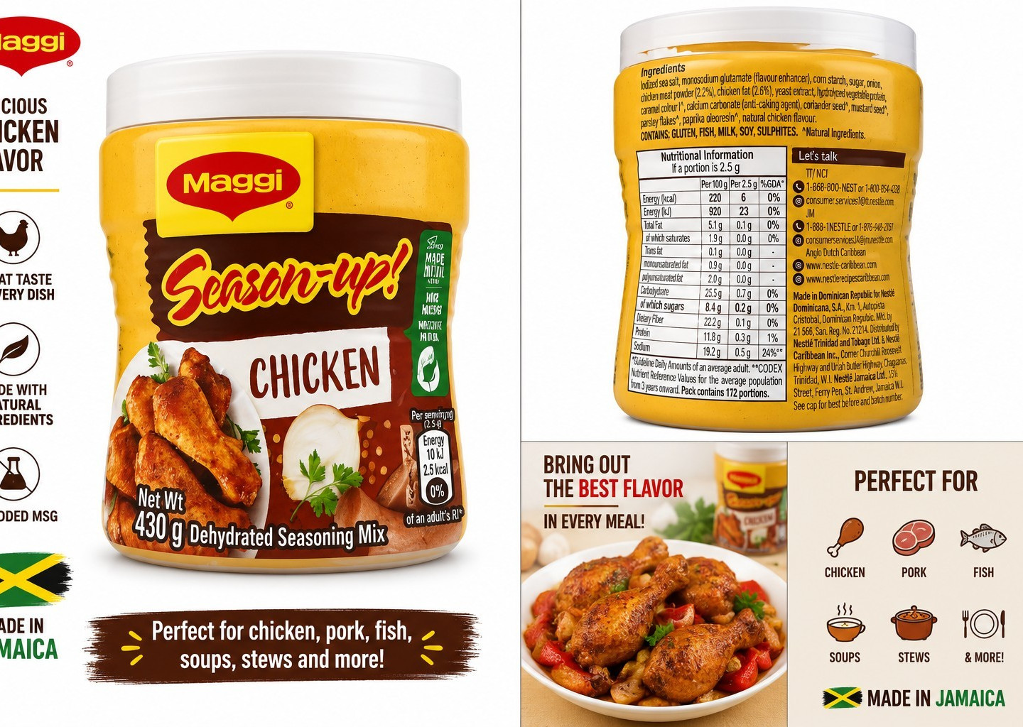 Jamaican Maggi Season-up Chicken Seasoning Mix (430g)