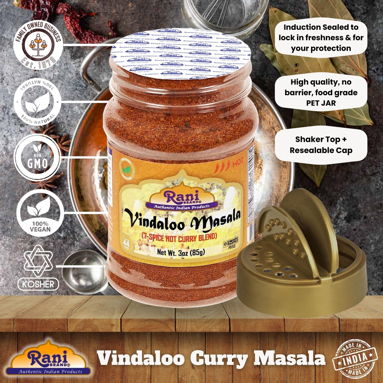 Rani Vindaloo Curry Masala Indian Spice Blend 3oz (85g)