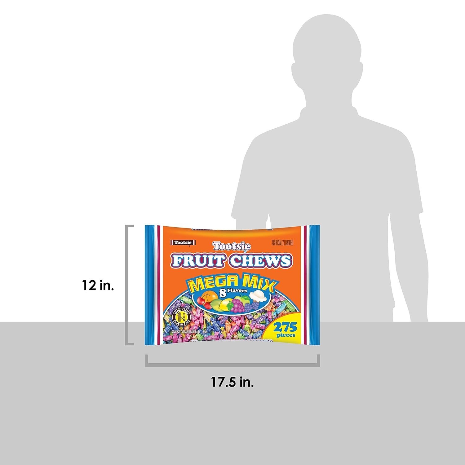 Fruit Chews Mega Mix 8 Flavors- 4 Pounds of Soft Fruity Rainbow Candy – 5 Cla…