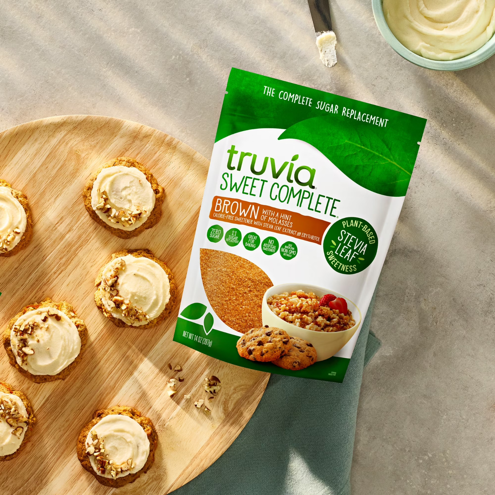 Truvia® Sweet Complete® Stevia Leaf Brown with a hint of Molasses, 14oz Bag