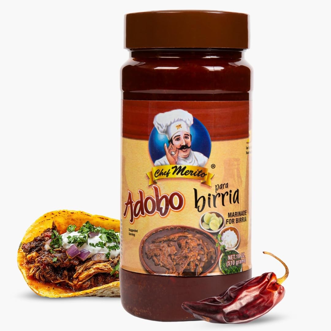 Chef Merito Birria Marinade 1.12 Pound Authentic Mexican Flavor Gluten Free