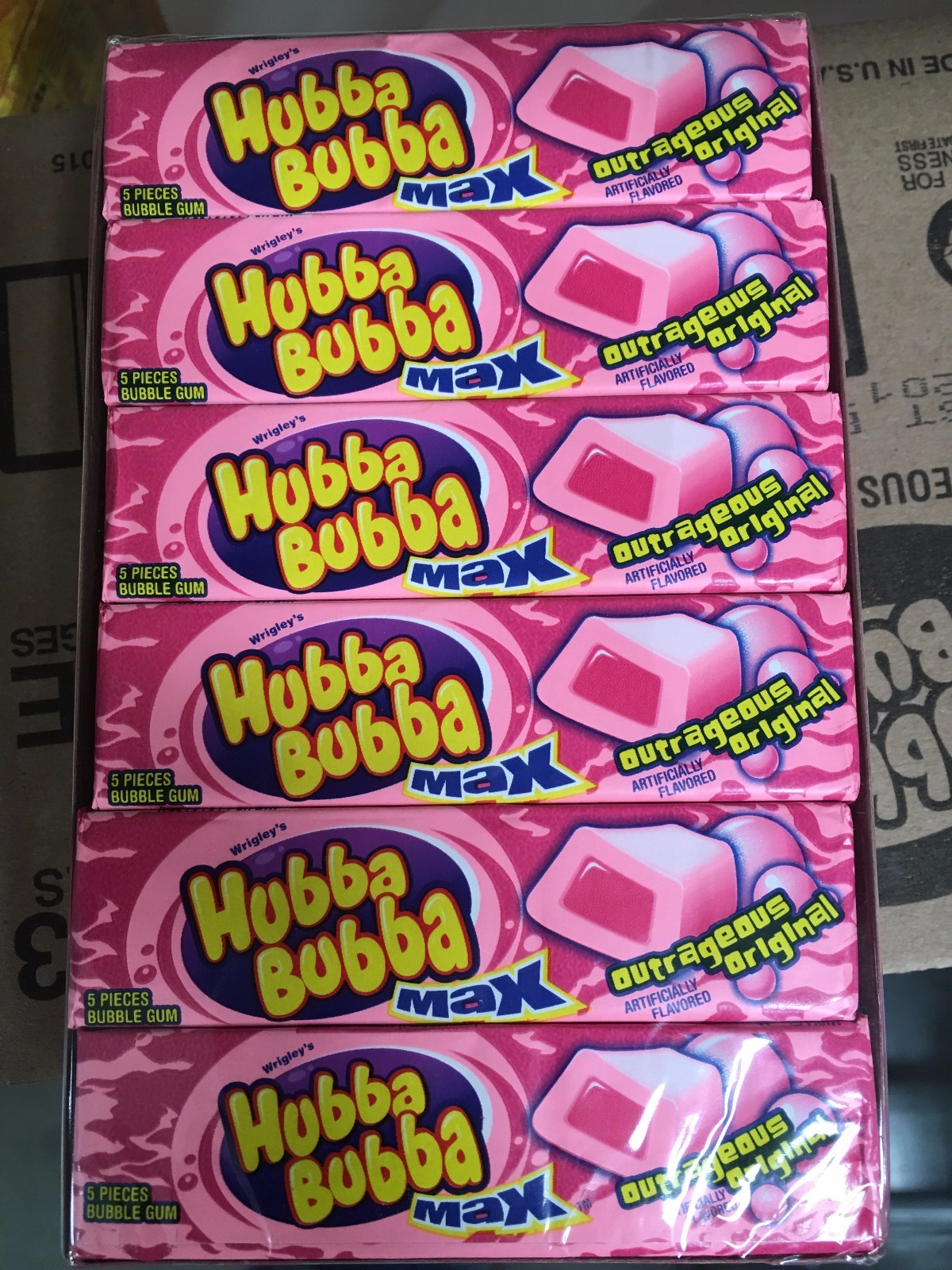 Wrigley Hubba Bubba Max Bubble Gum Candy, 18 CT / 5PC FREE SHIPPING