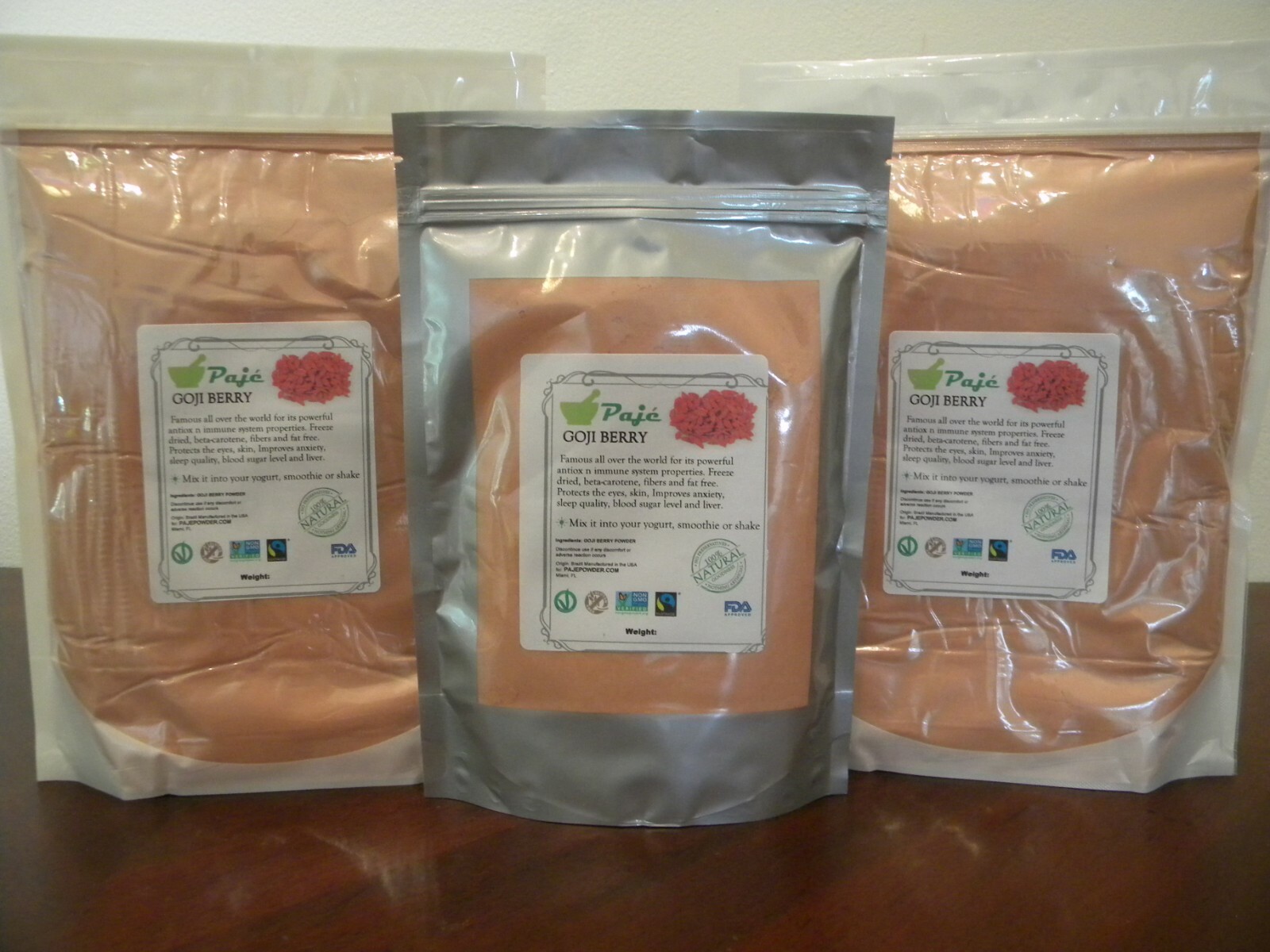 GOJI BERRY powder 8oz 16oz 1lb 32oz 2lb 4lb 10lb FREEZE DRIED PAJE