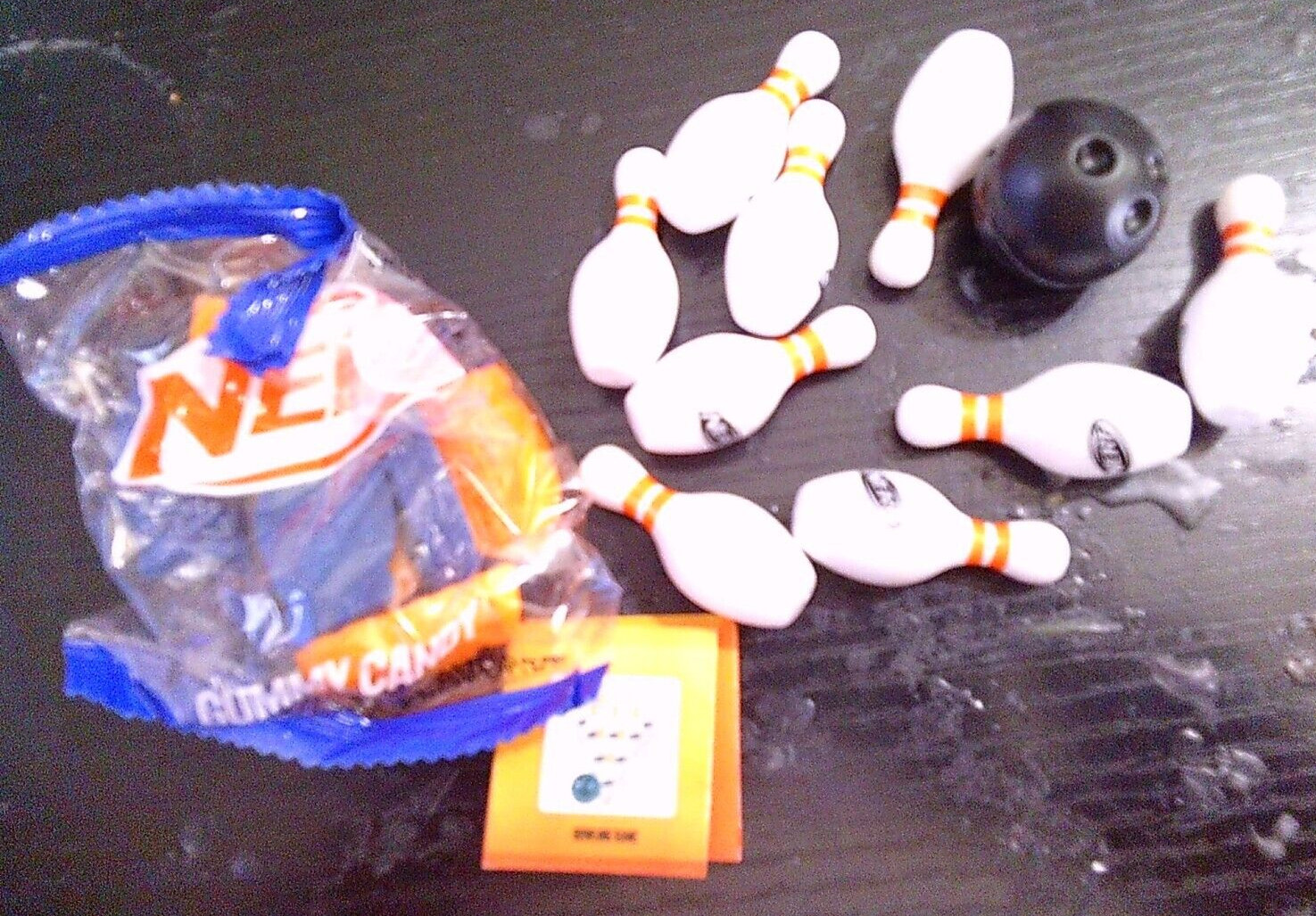 NEW Nerf Surprise Ball Mini Game Pack with Gummy Candy BOWLING PINS