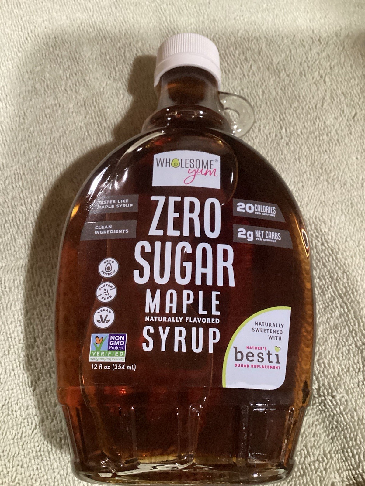 Zero Sugar Maple Syrup, 12 fl oz (354 ml) Expires 9/2028 New