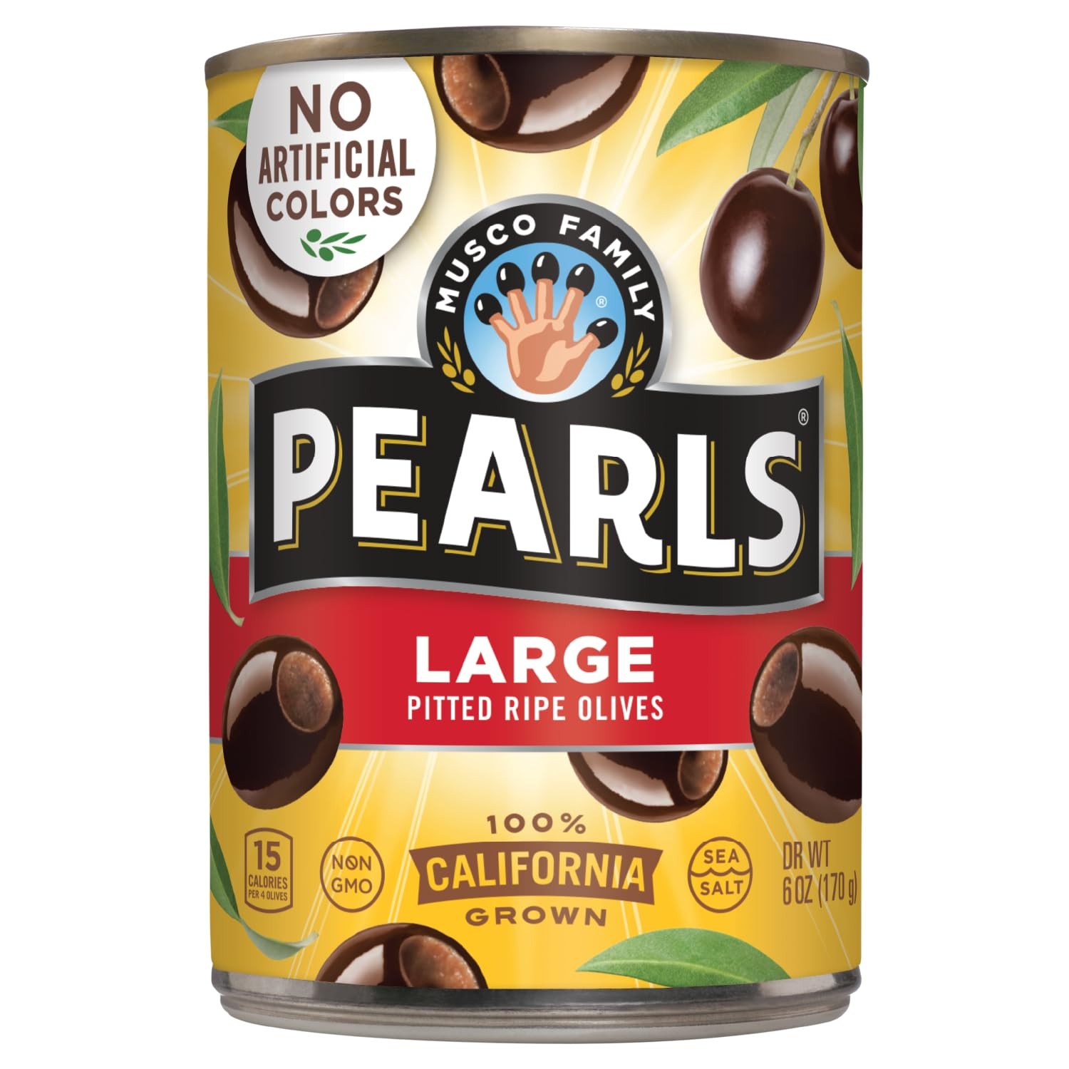 Pearls Olives, Large Black Ripe Olives 6 oz Can