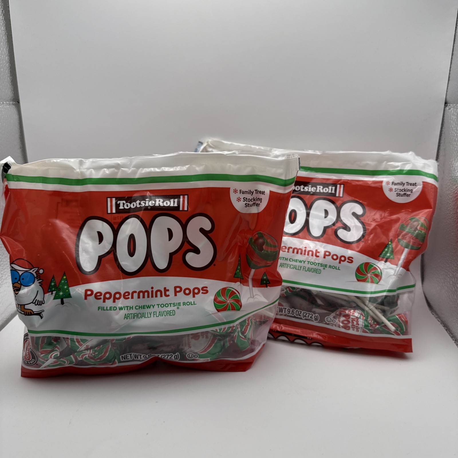 Tootsie Roll Pops ~ Peppermint Candy 9.6 oz Each, 2-Bags