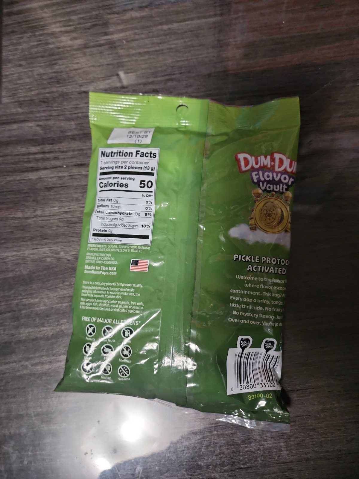 Dum-Dums Flavor Vault – Pickle Flavored Lollipops 3.5oz Bag – LIMITED EDITION