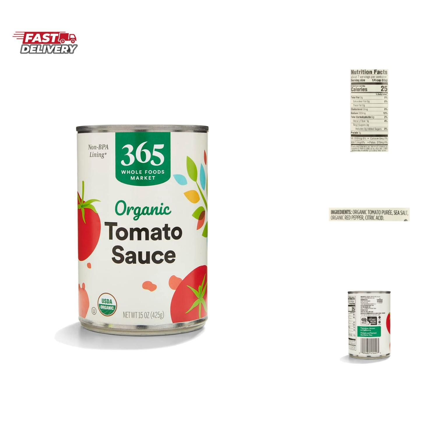 Organic Tomato Sauce, 15 Ounce