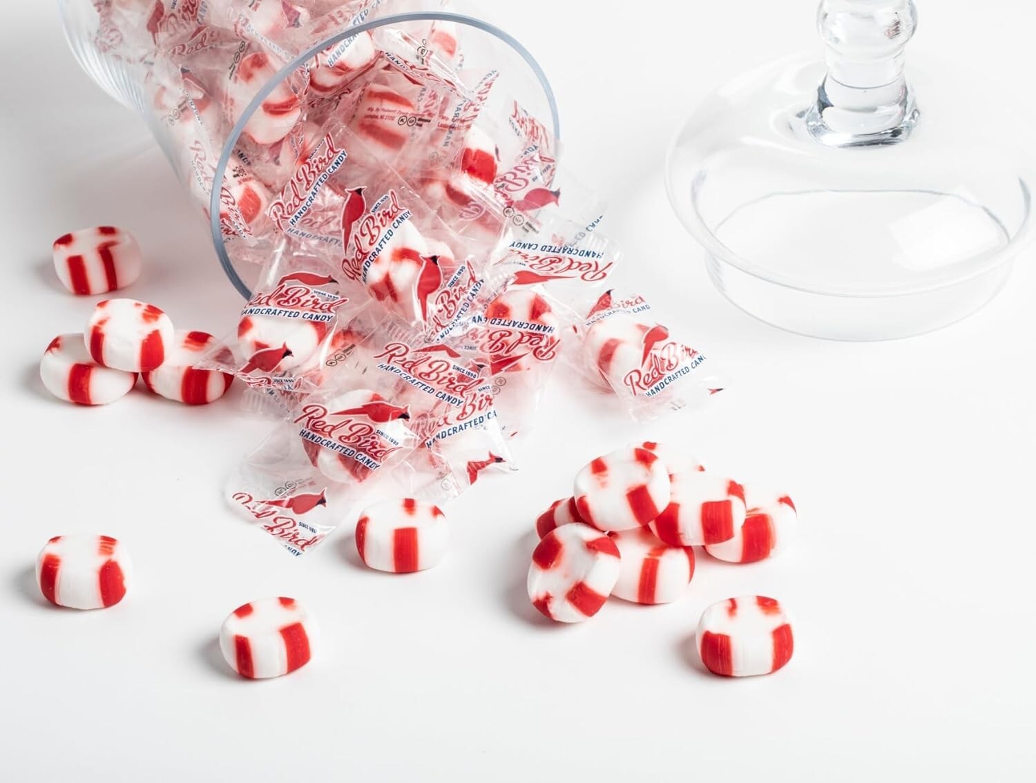Red Bird Soft Mint Peppermint Puffs, Bulk & Delicious Hard Candy (2 Pounds) Sale