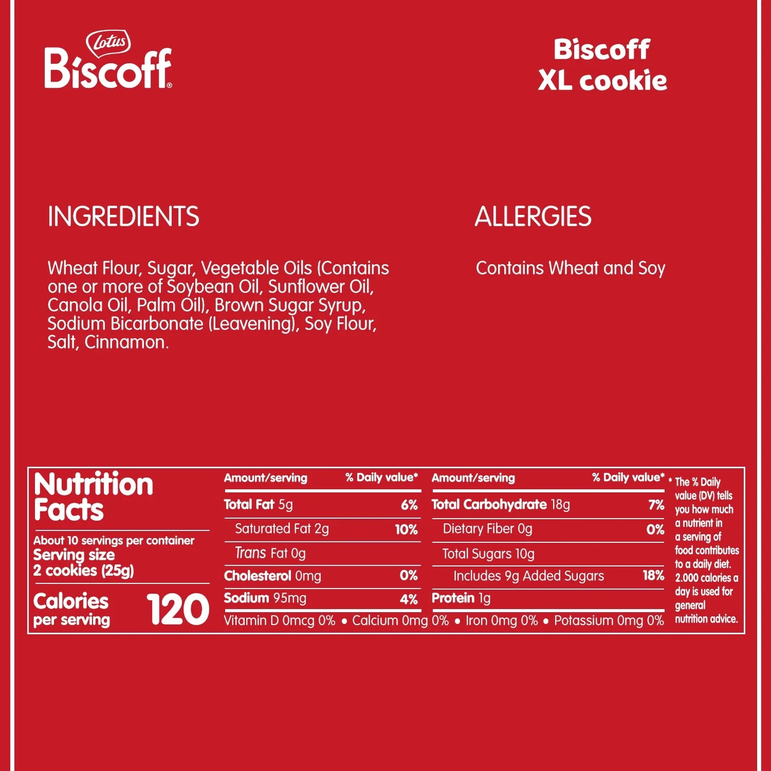 Lotus Biscoff Cookies, 17.6 Oz, Dispenser Box (20 sleeves of 2 XL cookies) New