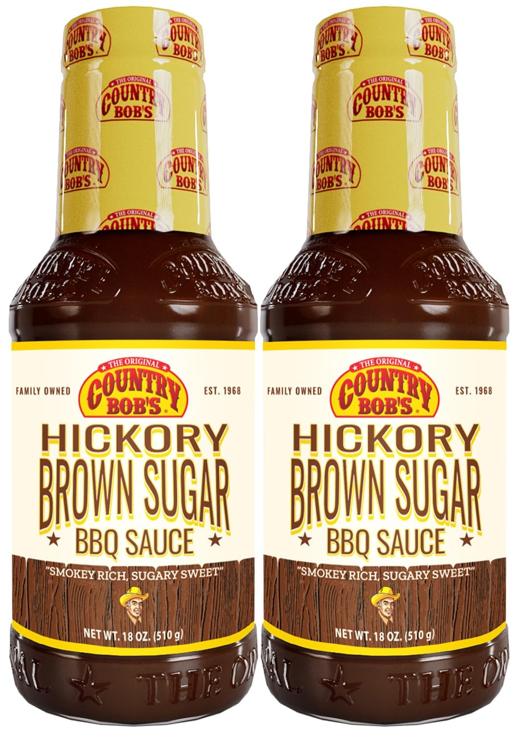 Country Bob’s Hickory & Brown Sugar Barbecue Sauce Smoky Sweet BaconInspired…
