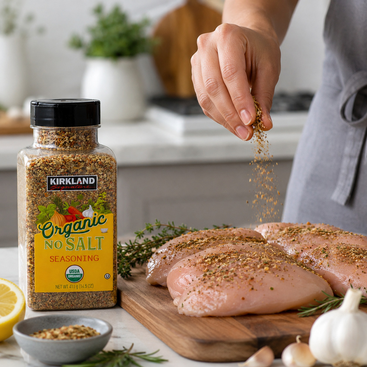 2-Pack Kirkland Signature Organic No-Salt Seasoning, 14.5 oz