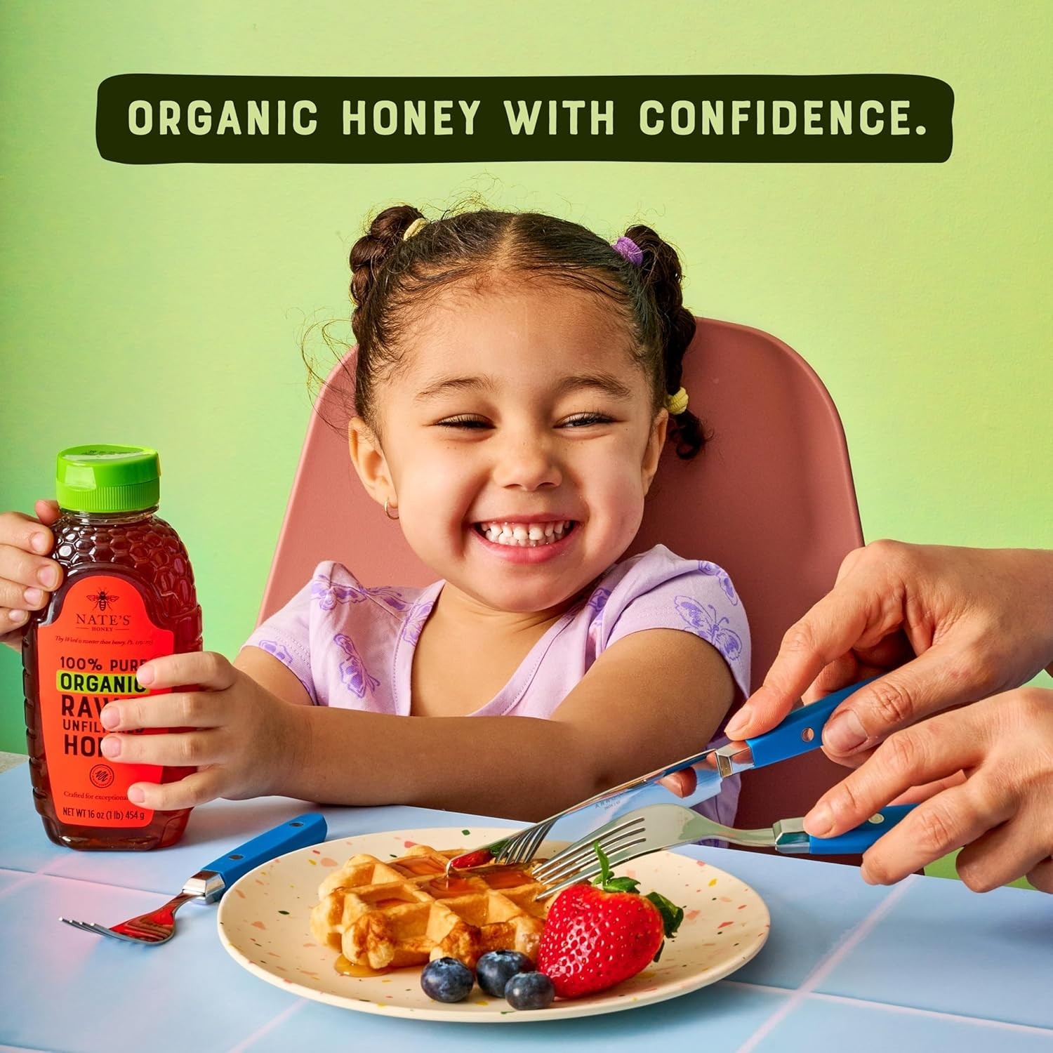 Nate’s Organic 100% Pure, Raw & Unfiltered Honey – USDA Certified Organic – 1…