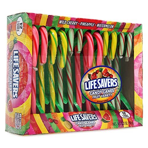 12 – Lifesavers Christmas Candy Canes (Wild Cherry Pineapple Watermelon)