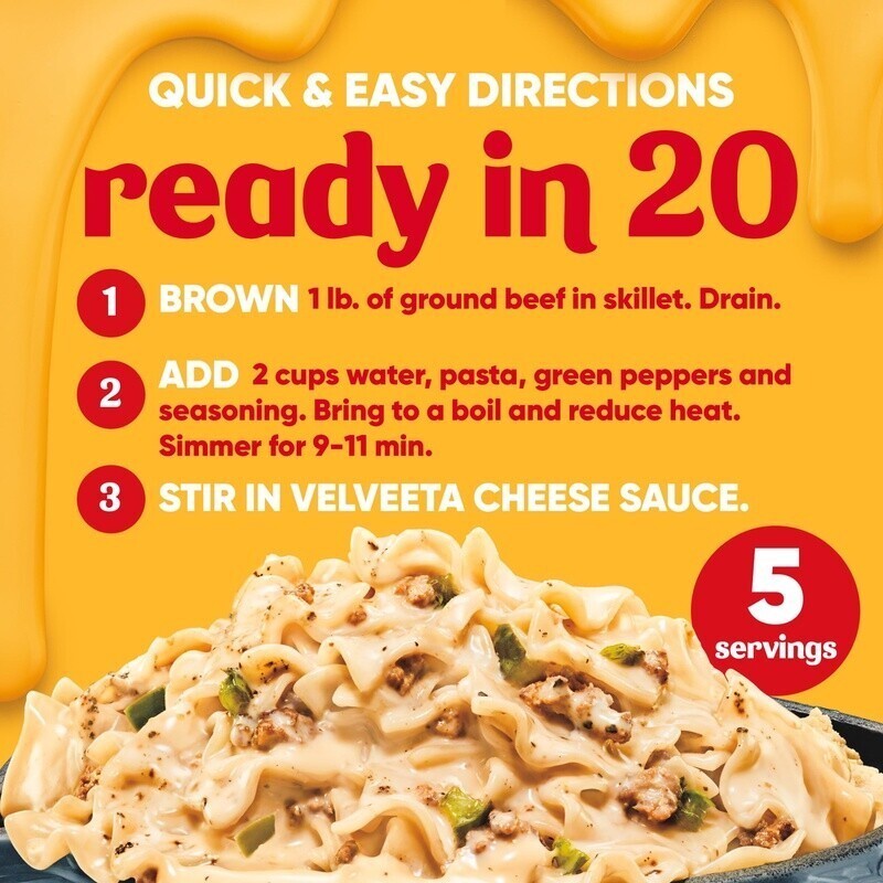 Philly Cheese Steak Pasta Dinner Kit 4 Pack One Pan Meal Ready 20 Min 12.2oz Box