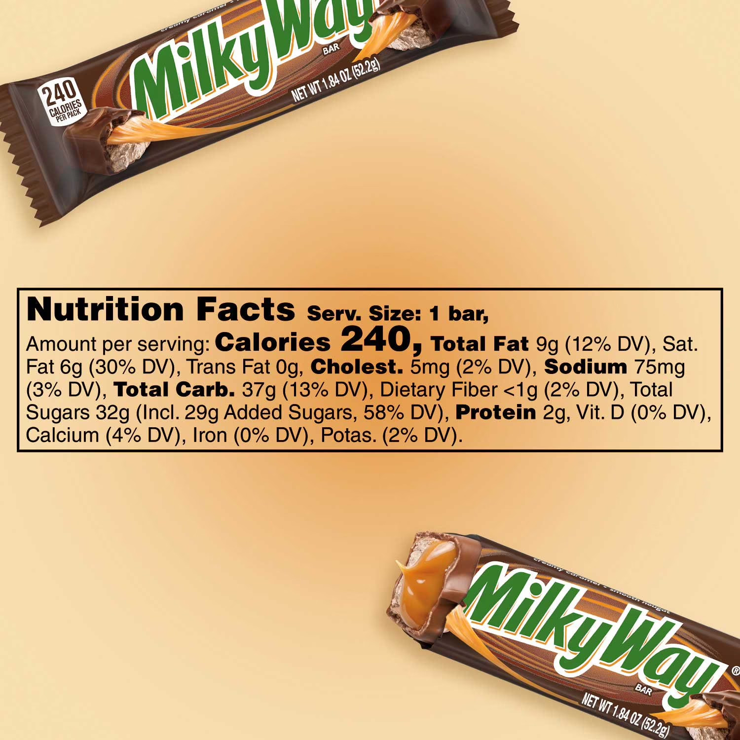 MILKY WAY Candy Milk Chocolate Bars Bulk Pack, Full Size, 1.84 oz Pack of 36)