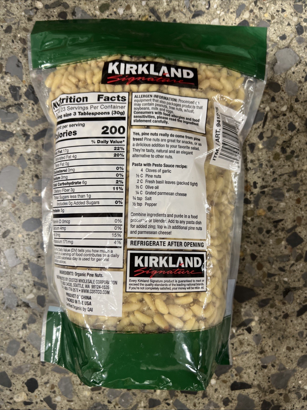 New Kirkland Organic Pine Nuts – 24 Oz, Fresh Nuts For Pasta & Salads