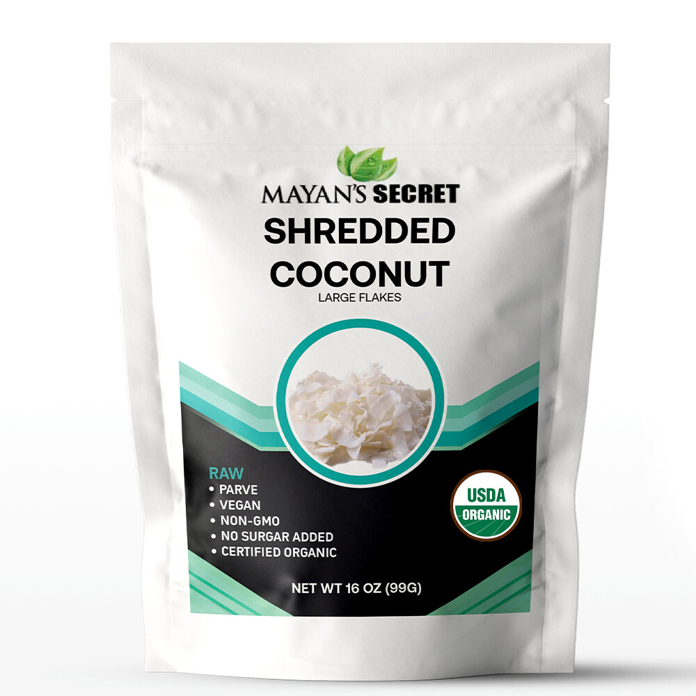 USDA Certified Organic Coconut Flakes Large Unsweetened 1 Lb