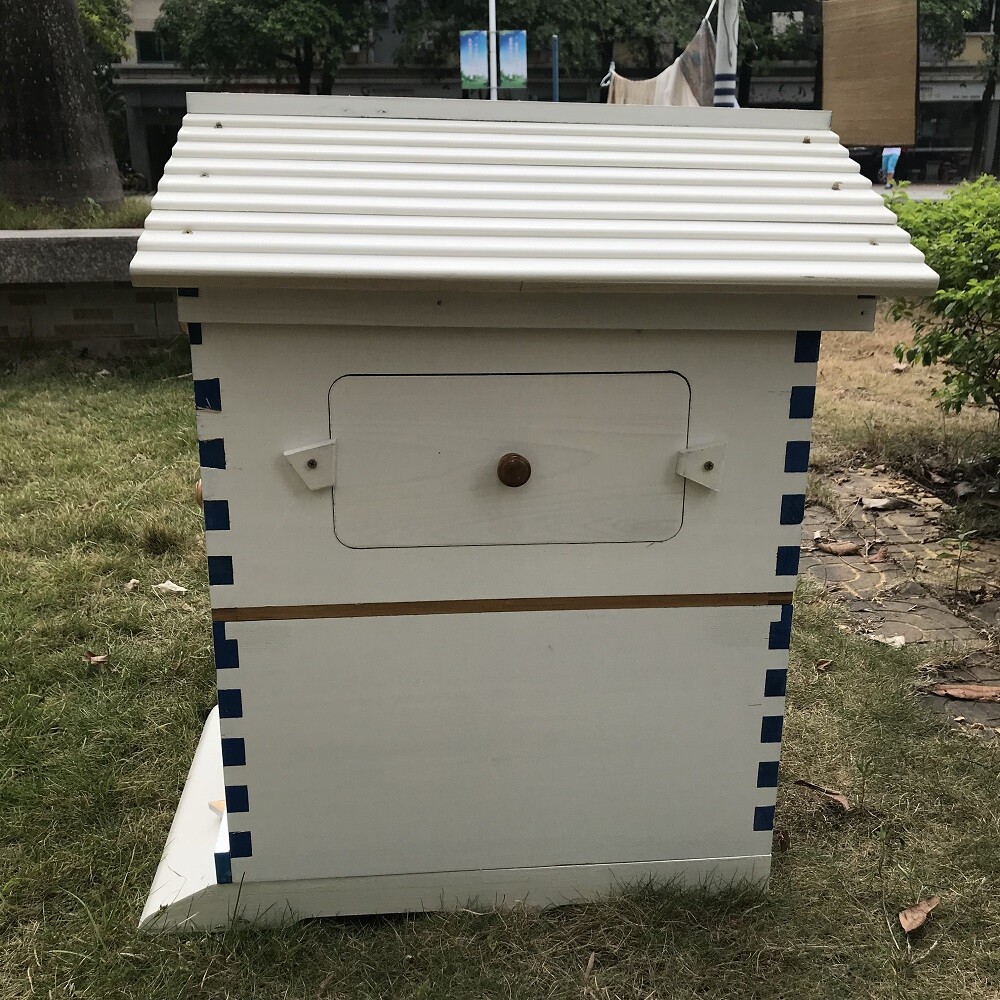 Fir Wooden Beekeeping Beehive House +7x Upgraded Auto Honey Bee comb Hive Frame