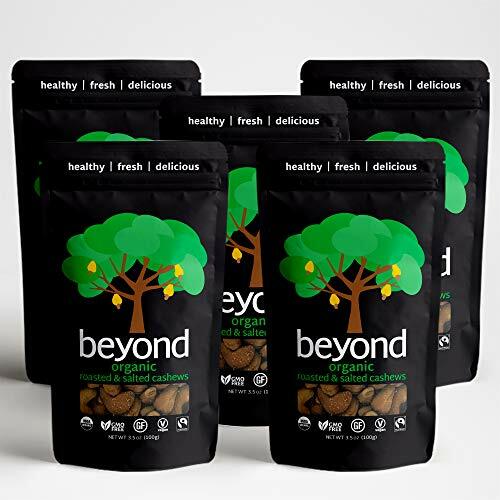 3.5 oz Organic & Fairtrade Roasted and Salted Cashews- 5 pack
