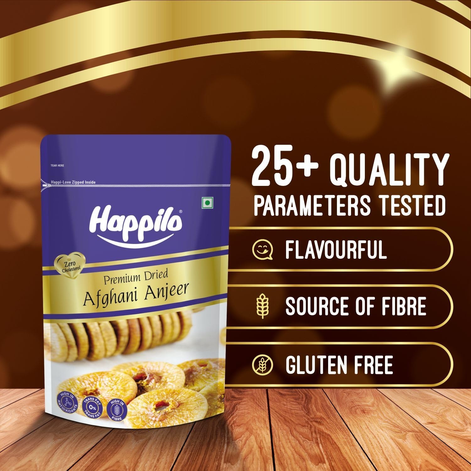 Happilo Premium Afghani Dry figs I Rich Source of Vitamins Dietary Fiber:200 gm