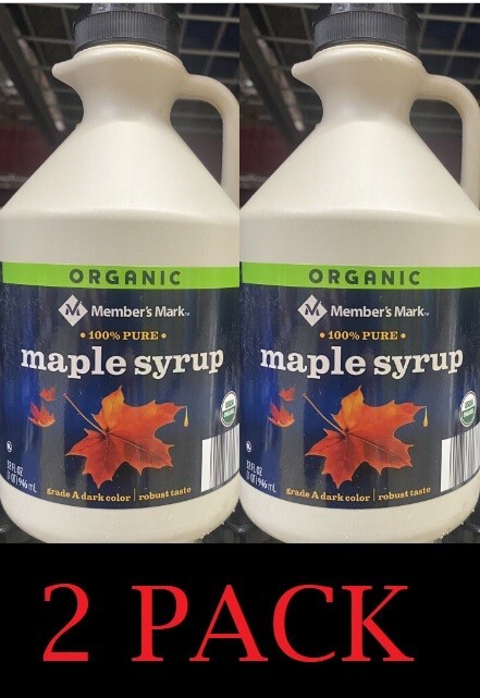 2x Member’s Mark Organic 100% Pure Maple Syrup 32 oz – 2 PACK