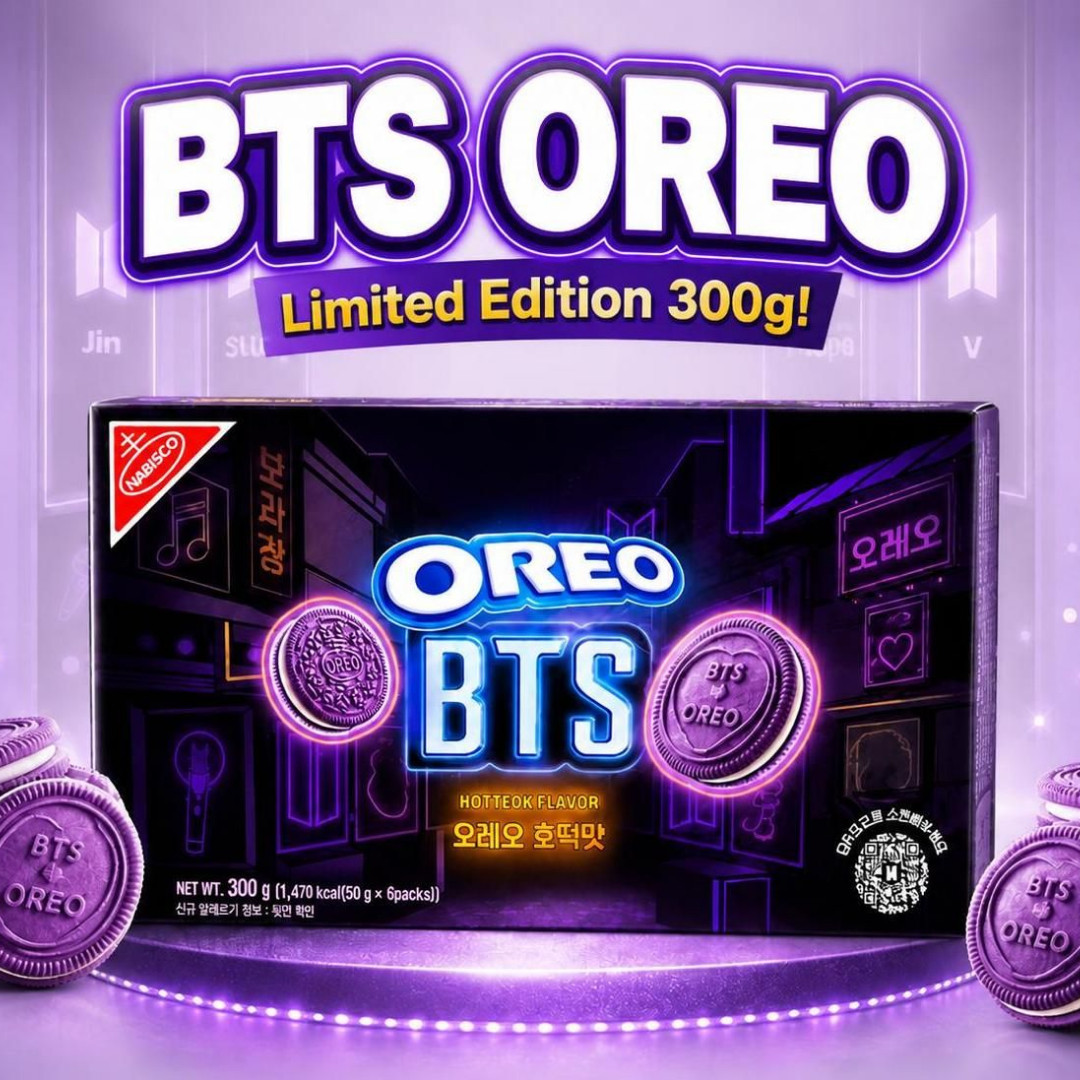 💜BTS OREO Limited Edition Sweet Hotteok Flavor 300g Big Box – Ship from Korea