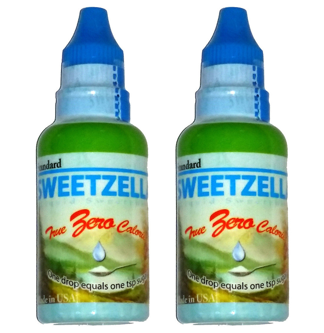 2 bottles True Zero Liquid Sucralose Sweetener 1 drop=1 tsp 800 – 1400 Servings!