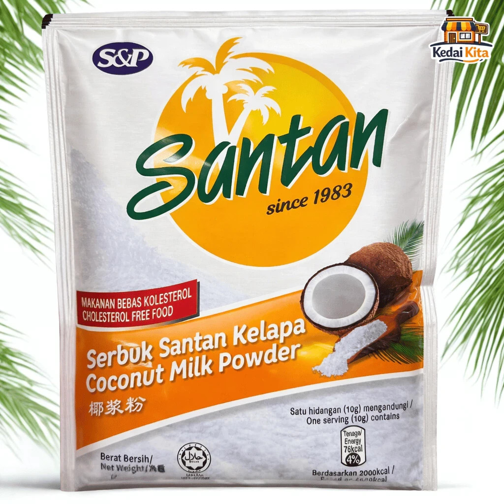S&P SANTAN COCONUT MILK POWDER 50G X10 SACHETS MALAYSIAN COOKING FREE SHIP