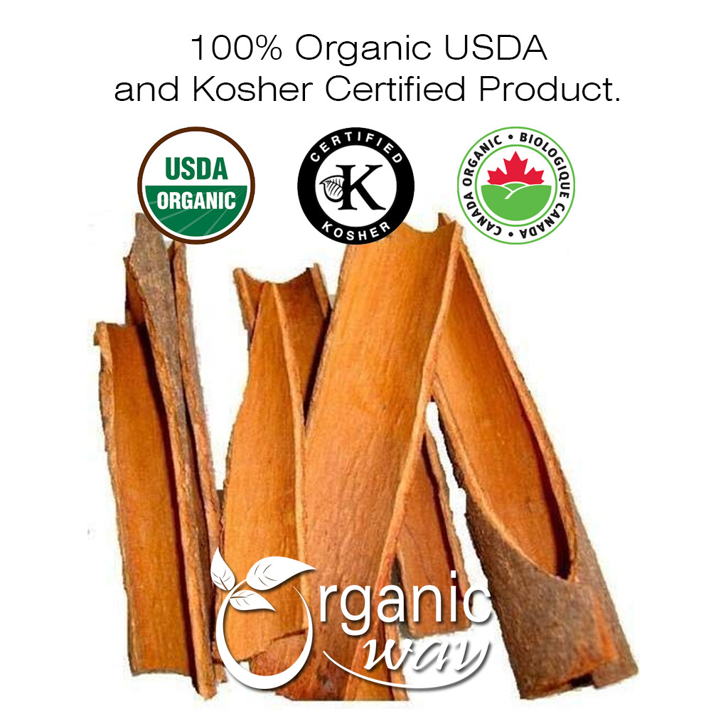 Organic Way True Ceylon Cinnamon Sticks – Organic, Kosher & USDA Certified