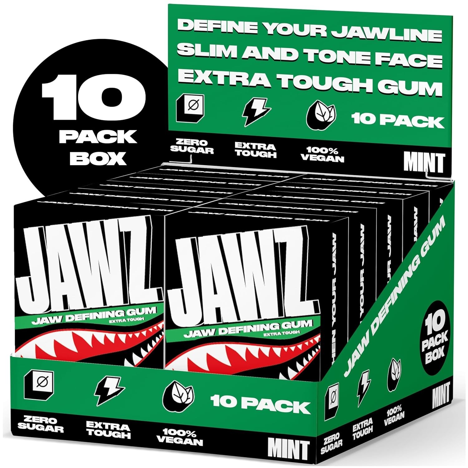 Sugar Free Mint Jawline Chewing Gum 4- Supply Facial Exerciser for Men Women