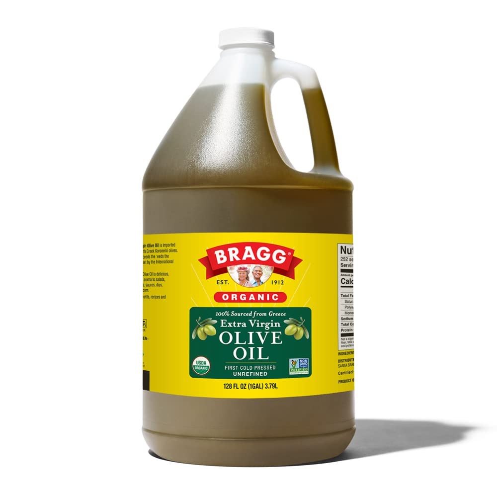 Bragg Organic Extra Virgin Olive Oil – Made with Greek Koroneiki Olives – Col…