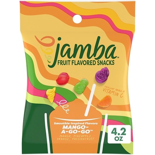 Jamba Mango- A-Go-Go Fruit Flavored Snacks, 4.2 Ounce, 12 Per Box, 3 Per Case