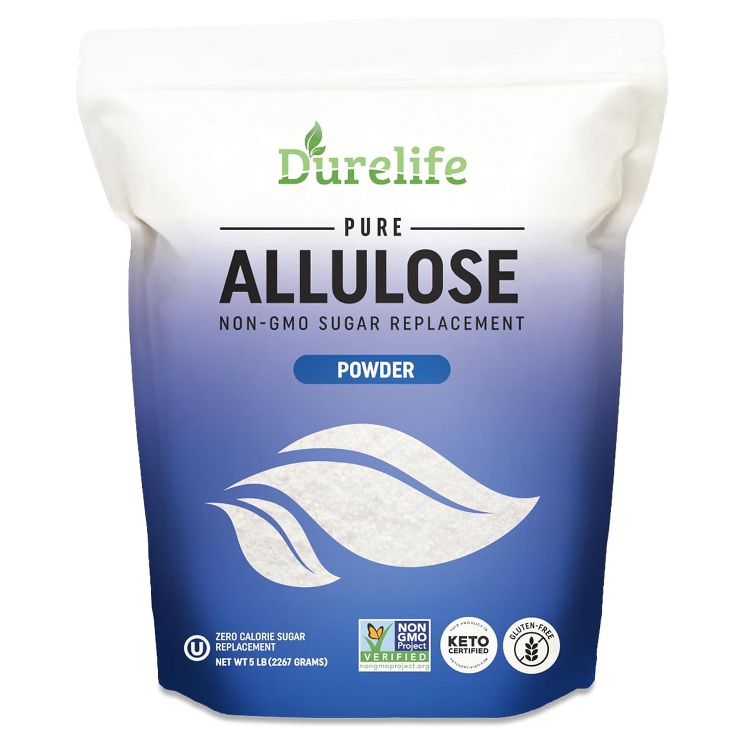 Allulose Sweetener,5lb 100% Pure No Erythritol Powdered Sugar Substitute,Non-GMO