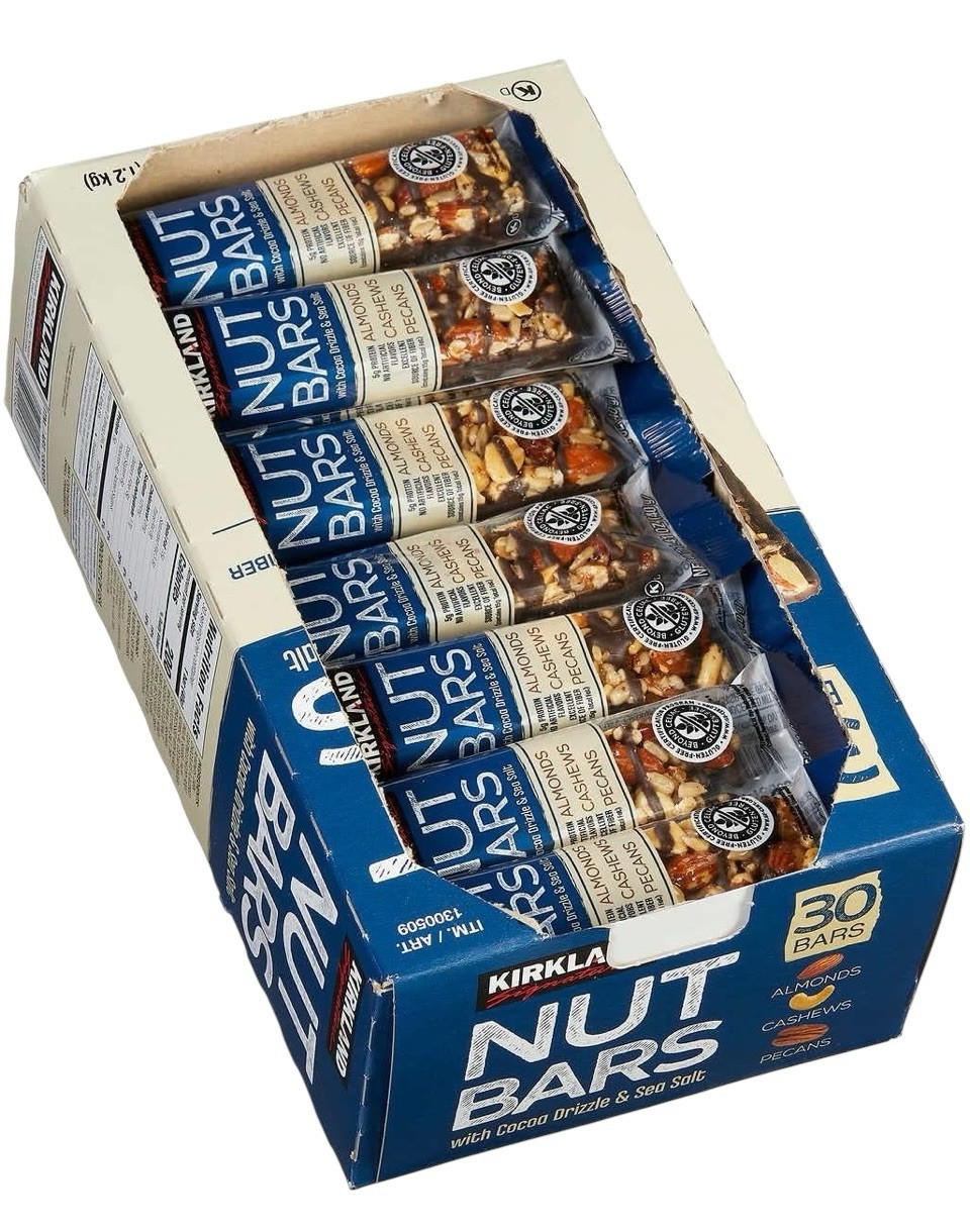 Kirkland Signature Nut Bars w/Cocoa Drizzle & Sea Salt 30 bars