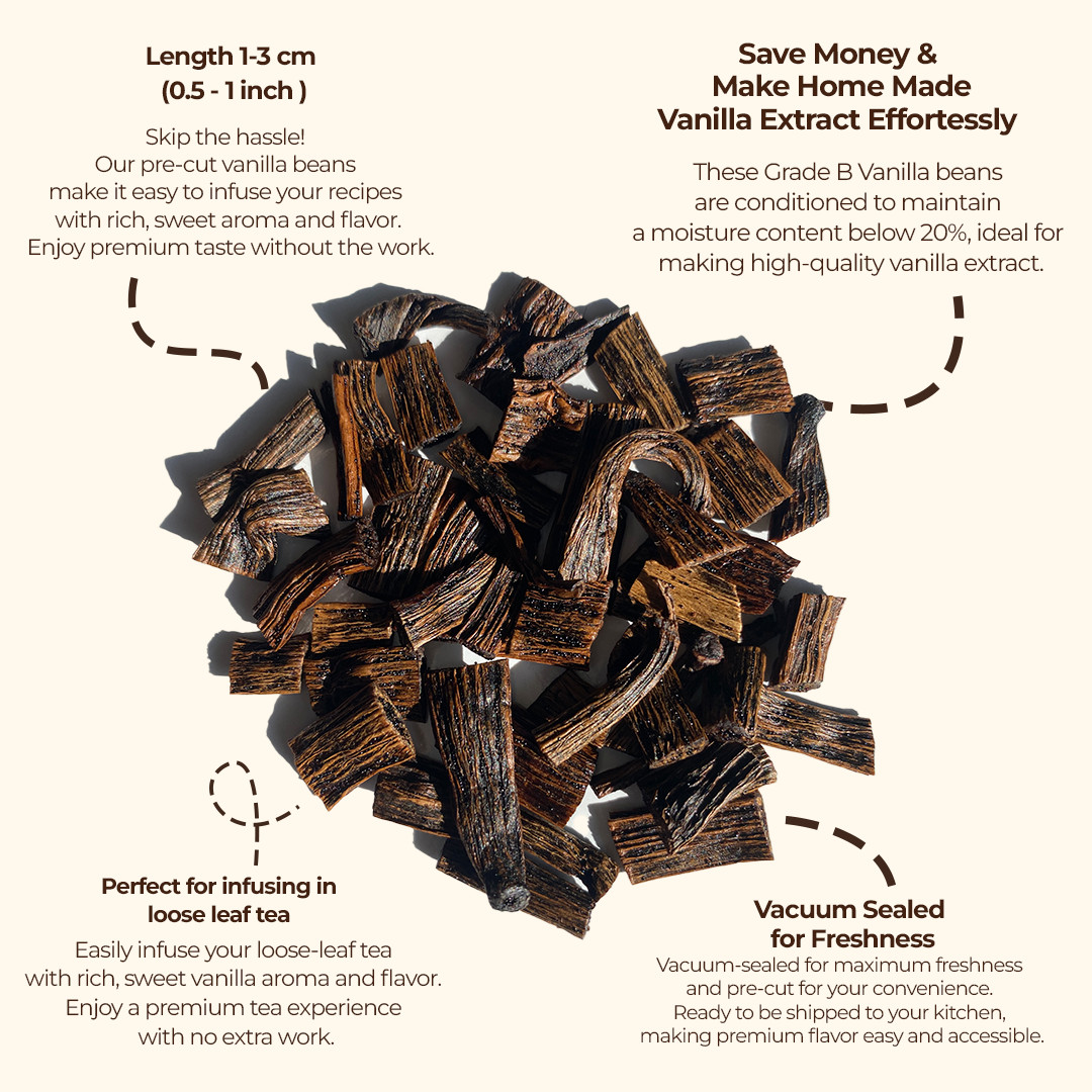 Vanilla Beans Cuts, Best Vanilla Beans For Making Vanilla Extract & Baking