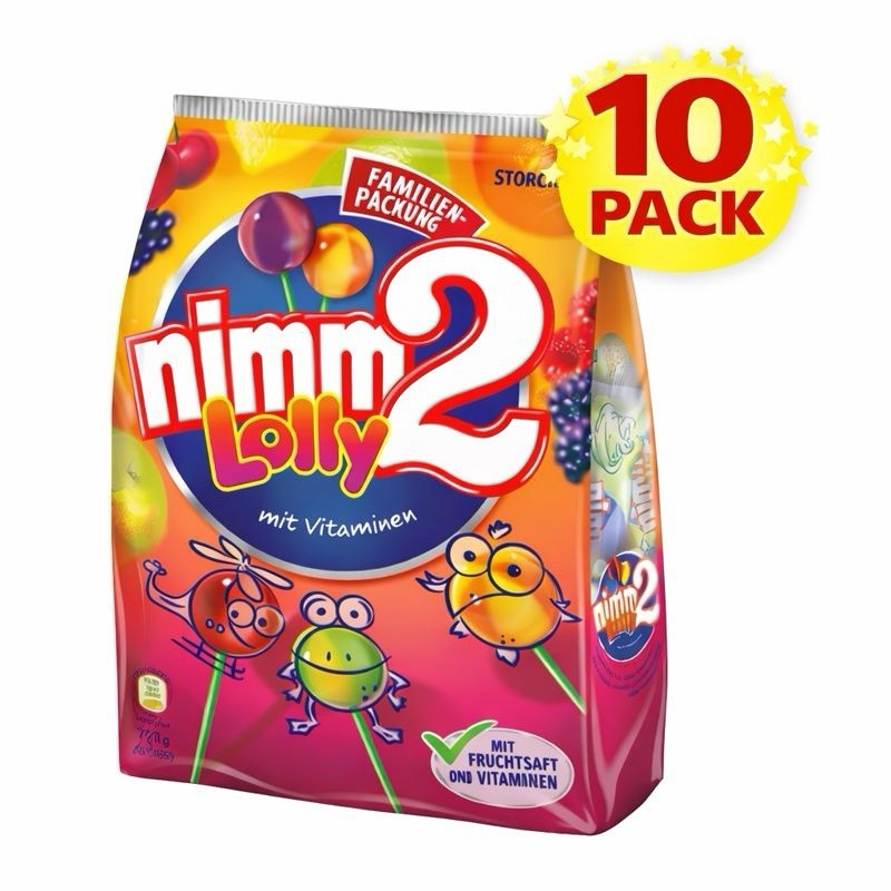 10 x 120g Bags Storck nimm2 Lolly Lollipop with vitamins New from Germany