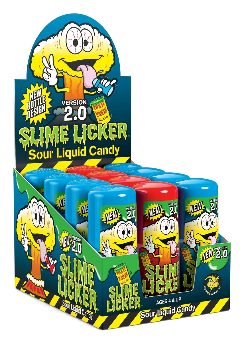 Slime Licker 2.0 Sour Rolling Candy NEW. 12Pc/Display FREE SHIPPING