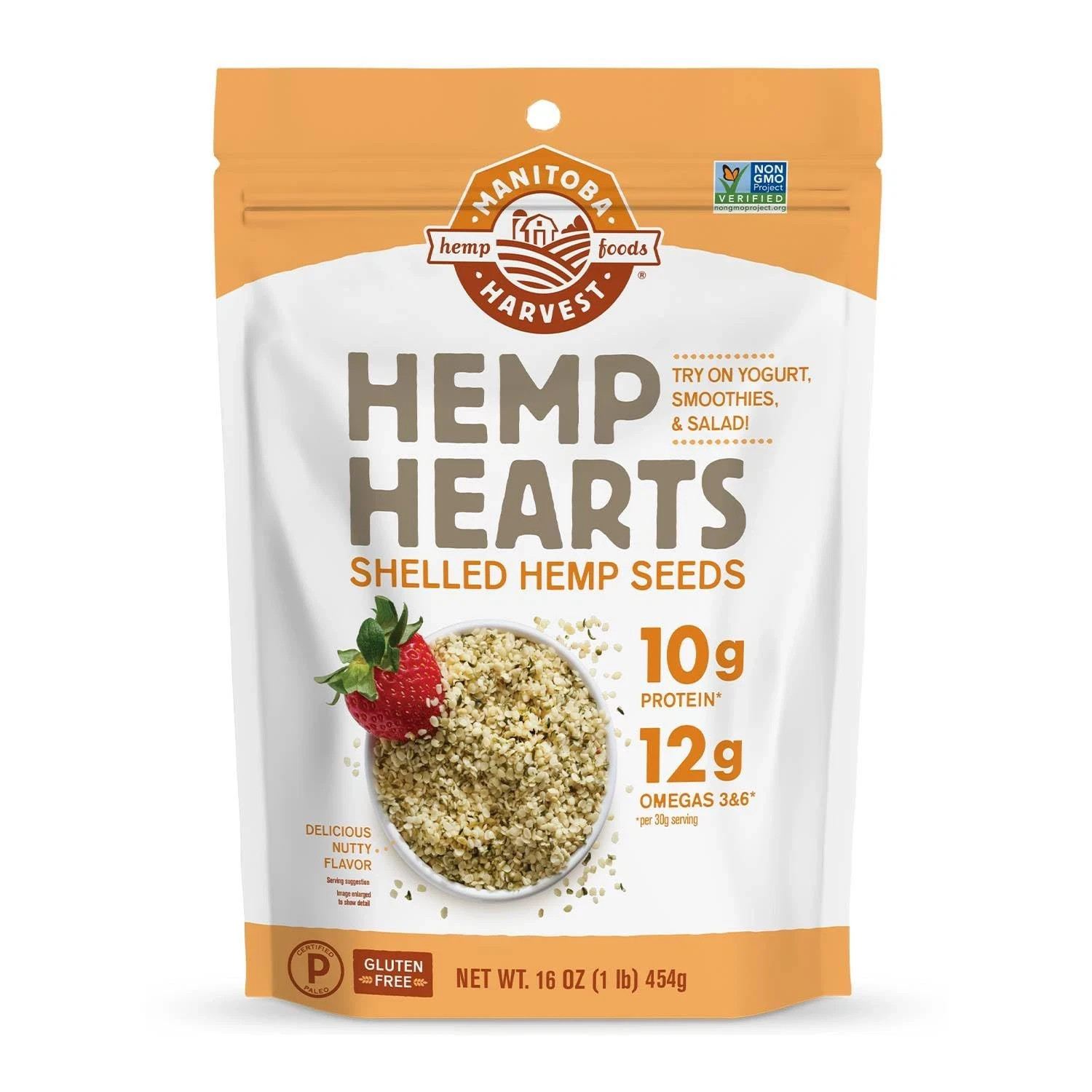 Manitoba Harvest Hemp Hearts Shelled Hemp Seeds, 16Oz, 10G Plant Based Protein a