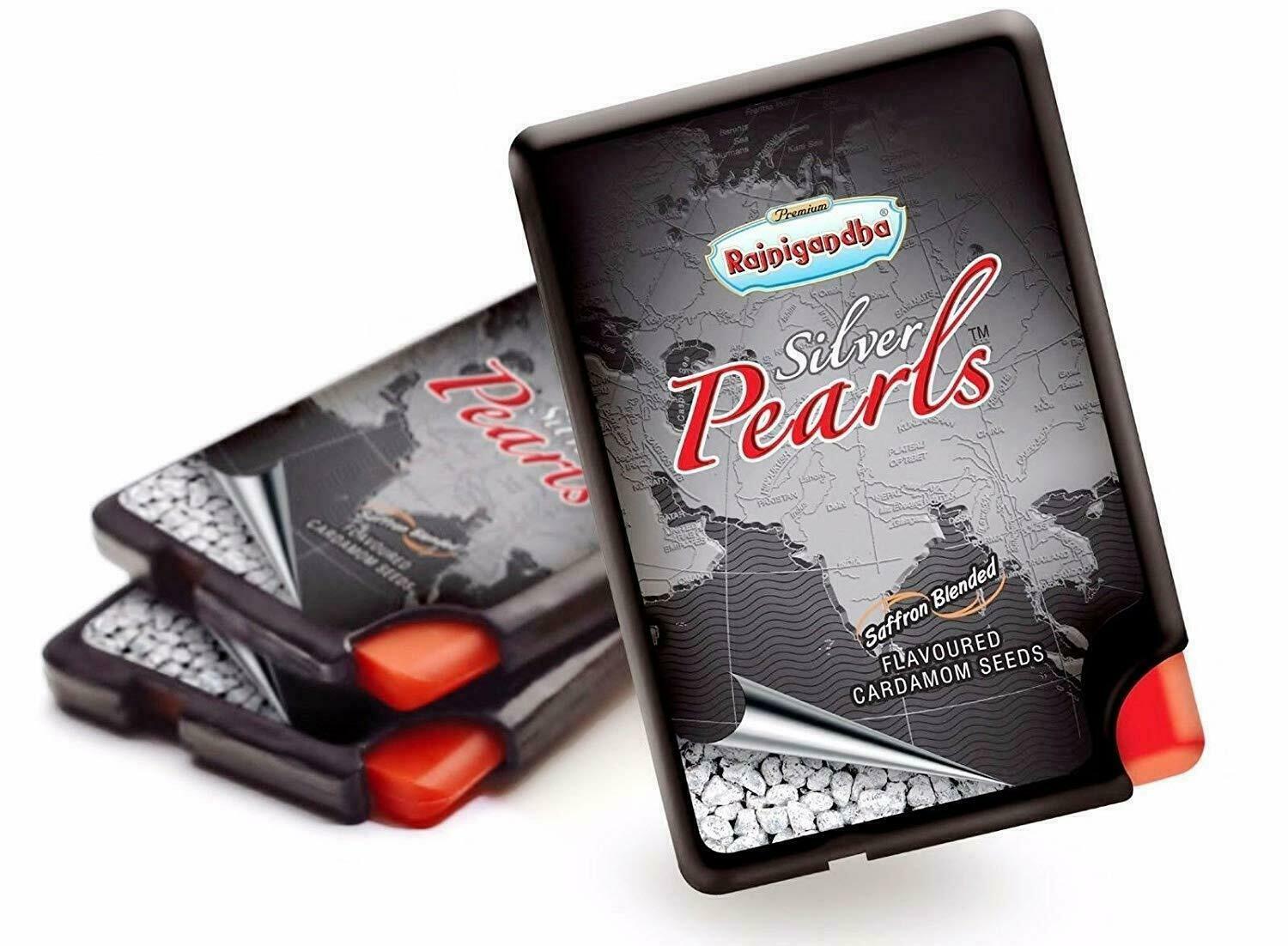 Rajnigandha Silver Pearls Saffron Seeds Flavoured Cardamom 5×5.75g Pack 5Pcs