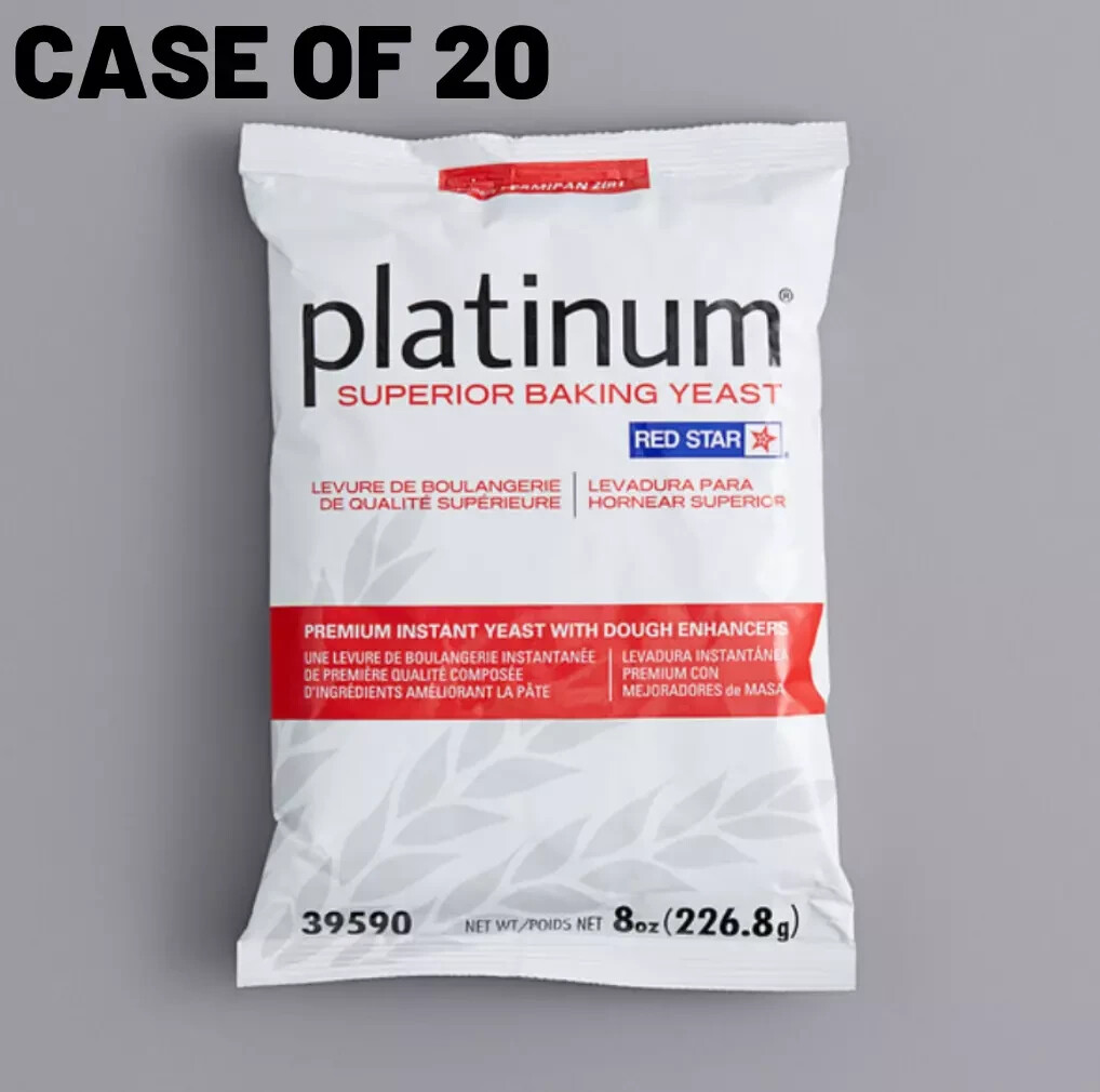 (20/Case) Lesaffre Platinum 8 oz. Instant Superior Baking Yeast for Bread Bakery