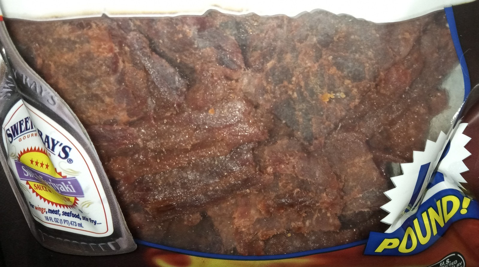 Bridgford Sweet Teriyaki Beef Jerky 8 oz 1/2 Pound Bag Snack (SBR Sweet Teriyaki