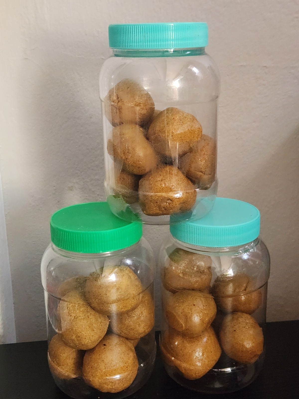 3 Jar of Donkwa( Sweet & Spicy Snack) 6 to 7pcs Big Ball Per Jar