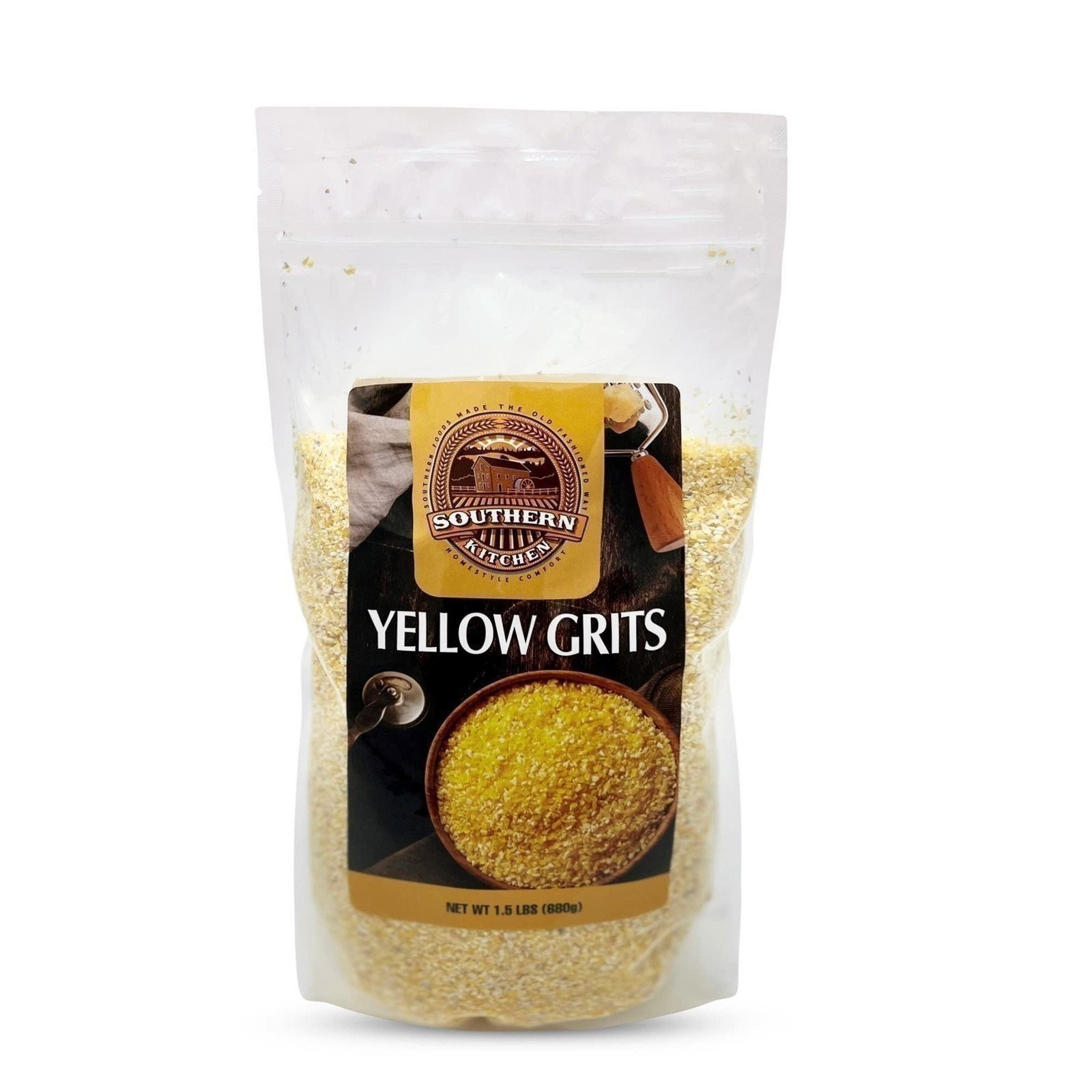 Southern Kitchen Stone Ground Grits Yellow (1.5 Pounds) Old Fashioned…