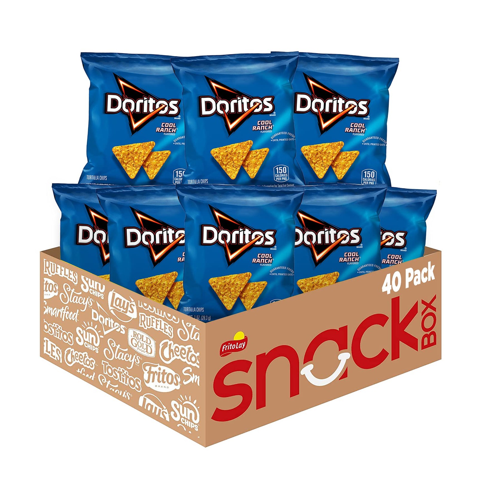 Doritos Cool Ranch Flavored Tortilla Chips, 1 Ounce 40 Count (Pack of 1)